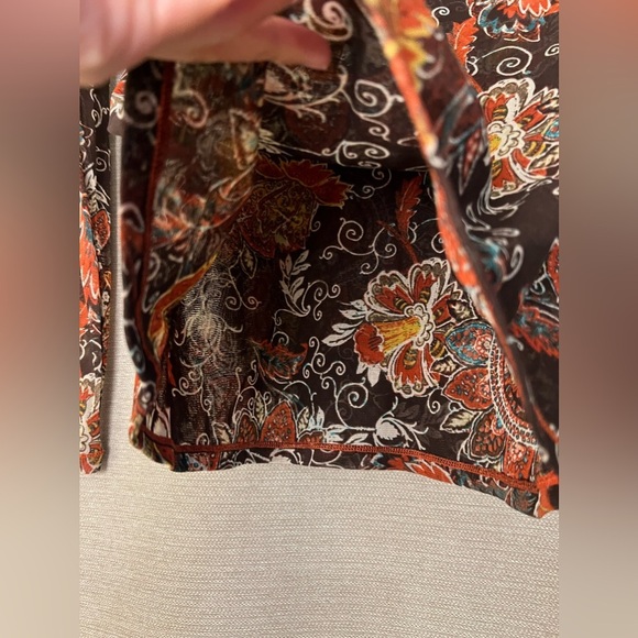 INC International Concepts Floral Long SLeeve 90’s 2000’s Y2k Top Blouse - Picture 4 of 8